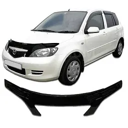 Дефлектор капоту мухобійка для Mazda 2 2007-2014