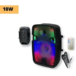 Портативна колонка XPRO OTY-809 валіза 10Вт USB SD FM радіо Bluetooth 1 мікрофон ДУ (MER-15708) - мініатюра 2