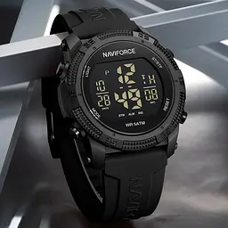 Наручний годинник чоловічий NaviForce Europe Armor Black 2 ремінці Чорний (3595) - мініатюра 6