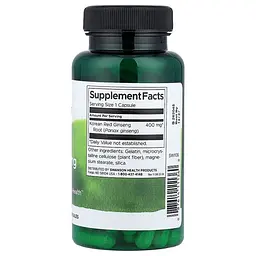 Корінь корейського червоного женьшеню Swanson Korean Red Ginseng Root 400 mg Full Spectrum, 90 капсул - мініатюра 2