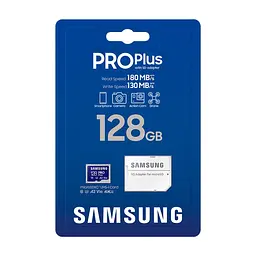 Карта пам'яті Samsung 128 GB microSDXC Pro Plus UHS-I U3 V30 A2 Class 10 + SD-adapter (MB-MD128SA/EU) - мініатюра 3
