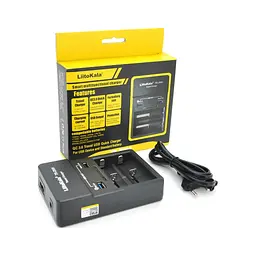 Зарядний пристрій для акумуляторів Liitokala 2 Slots, USB1/QC/3.0, USB2/2.4A, NiMHC(R14)/SC/AA/AAA/17670, Li-ion10440...26650 (Lii-TR2000) - мініатюра 3