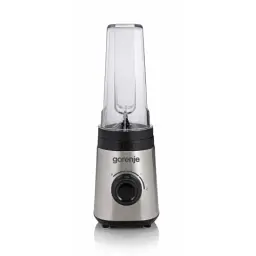Блендер Gorenje BSM600E, Inox, фітнес-блендер, 320W, чаша 0,6 л, захист від увімкнення без чаші, імпульсний режим (BSM600E)
