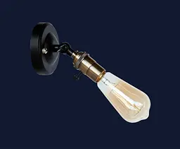 Бра настінне Levistella 752WA1903-1, E27, чорний з бронзовим патроном, для LED та енергозберігаючих ламп, сучасний стиль - мініатюра 2