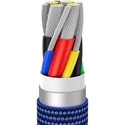 Кабель Baseus Crystal Shine Series Fast Charging Cable Type-C to Type-C 100W 1.2m CAJY000603 Blue - мініатюра 3