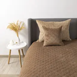 Покрывало ТЕП полуторное Velour Ромб круглый 4-00515-22383 150х210 см капучино - миниатюра 6