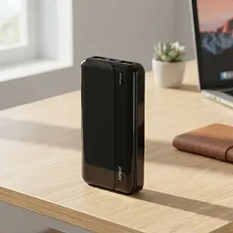 Зовнішній акумулятор павербанк універсальний Power Bank INKAX PB-02A 20000 mAh 2xUSB/1xType-C/1xMicro USB Портативна батарея з індикатором заряду для телефона та гаджетів Чорний - мініатюра 2