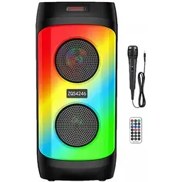 Портативна караоке колонка ZQS-4246 акумуляторна музична колонка FM-радіо 30 Вт - мініатюра 2