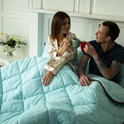 Ковдра дитяча MirSon Valentino Premium EcoSilk №010 антиалергенна демісезонна 110х140 см блакитна (14212346) - мініатюра 9