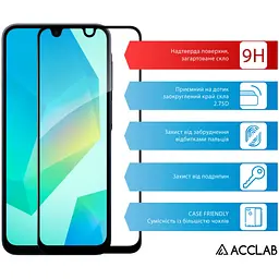 Скло захисне ACCLAB Full Glue Samsung A16 Black (1283126598821) - мініатюра 3