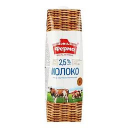 Молоко Ферма 2.5% ультрапастеризоване 980 г - мініатюра 2