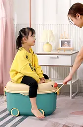 Багатофункціональний ящик для зберігання іграшок Poppet Каченя Оранж на колесах середній (PP-001O-M) - мініатюра 7