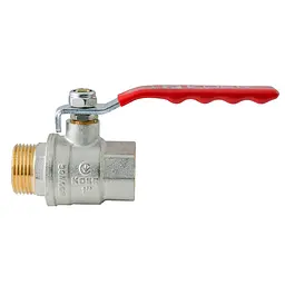 Кран кульовий ГШВ Koer Extreme KE.215-25 - 1" FM ручка "важіль" червона KR5752 - мініатюра 2