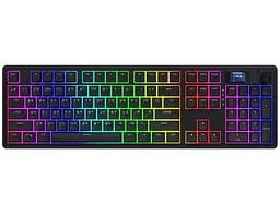 Клавіатура ігрова механічна HATOR HTK-4101-UA Wireless Skyfall 100 PRO Black Aurum Vanila Silent switches - мініатюра 1