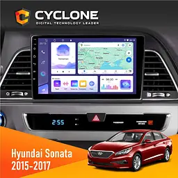 Штатна магнітола Hyundai Sonata 2015-2017 CAN Cyclone C9-011 4x64, DSP Cyclone (НФ-00007029)