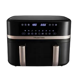 Мультипіч Russell Hobbs Satis Fry DualBaske 2800Вт 4.5/4.5л 9 програм пластик чорний - мініатюра 7