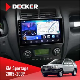 Штатна магнітола KIA Sportage 2005-2009 Decker D9-006 4x64, 4G Decker (НФ-00008863)