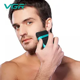 Електробритва шейвер для бороди, з USB, VGR V-307, Зелений - мініатюра 4