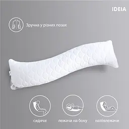 Подушка Ideia з наволочкою для сну та відпочинку S-Form 40х130 см антиалергенна з блискавкою (8-36022*001) - мініатюра 6