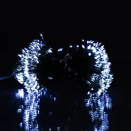 Гірлянда Кінський хвіст Мішура 960 LED 16 ниток 3 м зелена, білий GarlandoPro D960L3MGW - мініатюра 7