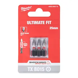 Біта SHOCKWAVE MILWAUKEE, TX BO15, 25мм, (3шт) - мініатюра 2