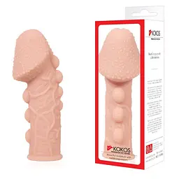 Насадка на член Kokos Extreme Sleeve ES.09 розмір S потовщувальна стимулюючий рельєф SX1447 104373 - мініатюра 4