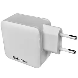 Зарядний пристрій Vokamo 2хType-C, 1хUSB Spow GaN 66W - мініатюра 2