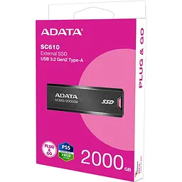 Накопичувач SSD Adata SSD 2TB USB 3.2 SD610 (SC610-2000G-CBK/RD) - мініатюра 6