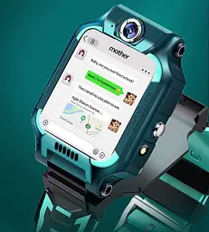 Розумний дитячий годинник Lemfo T11 з поворотним корпусом 360°, GPS, 4G дзвінками, подвійною камерою та прослуховуванням Рожевий - мініатюра 6