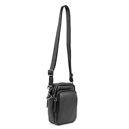 Месенджер маленький шкіряний чорний TIDING BAG 333-1A - мініатюра 6