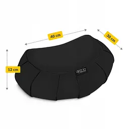 Подушка для йоги та медитації 4FIZJO Zafu напівкругла 40 x 30 x 12 см Black (P-5907739315519) - мініатюра 8