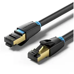 Патч-корд 15м, S/FTP cat 8 RJ-45 black Vention (IKABN)