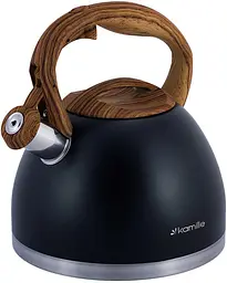 Чайник Whistling Kettle Black 2.7л зі свистком Kamille Ø20х23 см kuh0011111