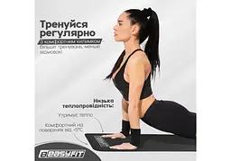 Килимок для фітнесу та йоги EasyFit NBR 10 мм Чорний (EF-1919-BK) - мініатюра 5