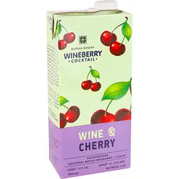 Напій винний WineBerry Wine & Cherry винно-вишневий з соком червоне напівсолодке 1 л - мініатюра 3