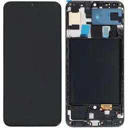Дисплей Samsung A305 Galaxy A30 чорний, OLED, з рамкою