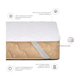 Наматрацник MirSon 950 Natural Line Стандарт Eco 200x220 см (2200000840288) - мініатюра 2