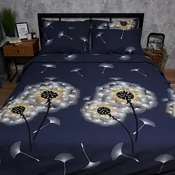 Підковдра Moon&Star Бязь Gold Люкс Dandelion Night Полуторна Євро 160x220 см - мініатюра 3