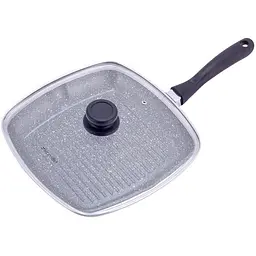 Сковорода-гриль Grill Pan зі скляною кришкою Kamille 28х28х4,5 см kuh0011142
