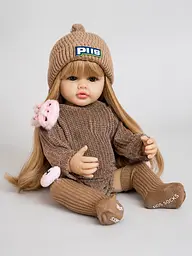 Реалістична Кукла Реборн 55 см повністю вінілова Doll Reborn Baby К0100305 - мініатюра 5