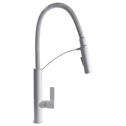Змішувач для кухні TOPAZ MODERNO TMD 8818-H23-W білий матовий з лійкою душем - мініатюра 3
