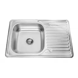 Мийка кухонна Kraft 7850 E прямокутна 780х500х180 мм Satin 0,8 мм Satin 30412