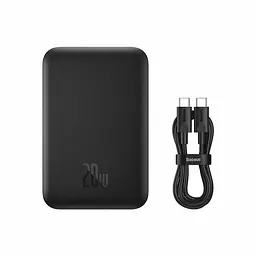 Зовнішній акумулятор Baseus Magnetic Mini Air Wireless Fast Charge Power Bank 6000mAh 20W чорний (P10059002113-00) - мініатюра 2