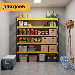 Металевий стелаж LEOBRO Premium Pro 200 х 200 х 50 см, 300кг/полиця, 5 полиць (LB-R132) - мініатюра 7