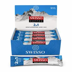 Кава розчинна Swisso Kaffee 2в1 з молоком у стіках 20 х 14 г швидкого приготування - мініатюра 2