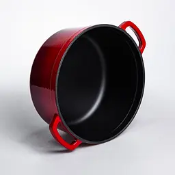 Кокотниця чавунна емальована 4,5 л, червоний Yongkang HP-FLG-4 RED - мініатюра 5