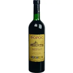 Уценка. Вино Форос Мерло просто сухое красное 0.75 л