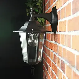 Настінний ретро-ліхтар Lumiled Bellis, чорний мат, спрямований вниз - мініатюра 5