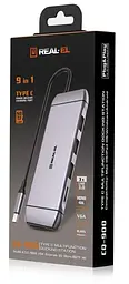 USB-Хаб Real-EL CQ-900 Space Grey UAH (EL123110003) - мініатюра 5