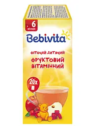 Дитячий фруктовий фіточай Bebivita вітамінний в пакетиках 20 шт. - мініатюра 3